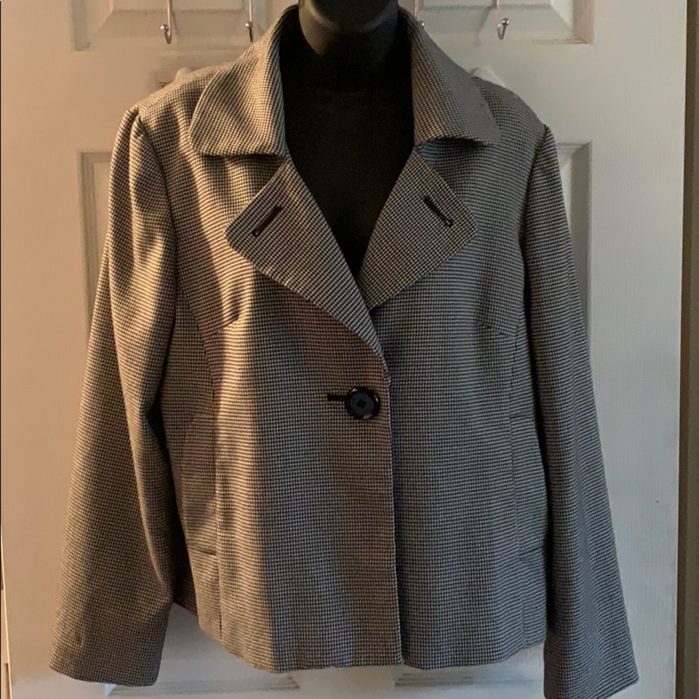 Anne Klein Houndstooth Blazer Super Cute